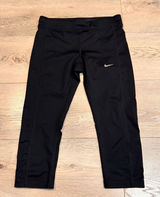 Nike Dri-Fit Womens Small S Running Crop Leggings Black Athletic Activewear Photo 0
