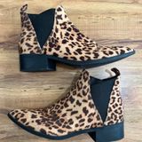 Bella Vita Leopard Print Ankle Boots Pointed Toe Chelsea Booties Brown Black‎ 9 Photo 0