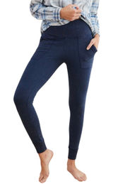 Aerie Chill Play Move Jogger Leggings Womens Medium Blue Acid Wash High‎ Waist Photo 0