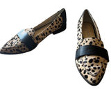 Sole Society Edie Womens Animal Print Calf‎ Hair Pointed Toe Loafers 8.5M Photo 0