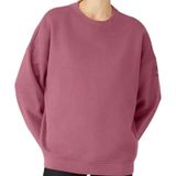 Alo Renown Heavyweight Crew Neck Pullover Sweatshirt Oversized Unisex Pink XL Photo 0