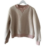 Who What Wear Women’s Sherpa Long Sleeves Sweatshirt Crewneck Brulee SZ XL Photo 0
