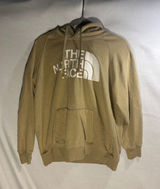 The North Face Womens Half Dome Pullover Hoodie Tan Khaki Logo Sweatshirt Large Photo 0