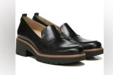 Naturalizer Cabaret Lug Sole Loafers Black Faux Leather 8 Photo 0