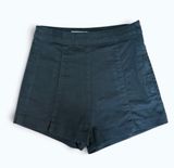 H&M Black High-Waist Tailored Twill Shorts, Size 4, MSRP $29 Photo 0