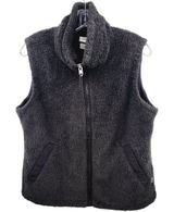 The North Face Fleece Vest Black Women's Size Medium Mock Neck Zip Up Pockets Photo 0