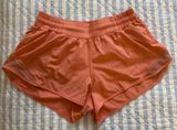Sunny Coral Hotty Lululemon Hot Low-Rise Lined Shorts 2.5" Photo 0