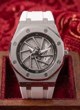 Invicta Speedway Racing Wheel F-1 Skeleton White Mens 42MM Luxe Racing Watch Photo 0