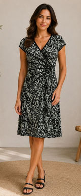 Connected Apparel Women's Dress Knee Length Elegant Office Work Cocktail Dress Photo 0