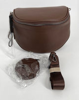 Brown Crossbody Saddle Bag‎ with Coin Pouch - Women Photo 0