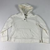 Lauren Ralph Lauren‎ Hoodie Womens Small White Henley Pullover Pocket Logo Knit Photo 0