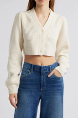 LoveShackFancy Avignon Crop Cashmere Blend Cardigan Photo 0