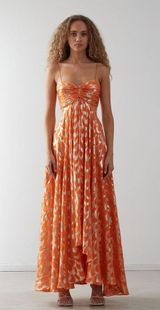 Delfi Collective Orange Dress Size L Photo 0