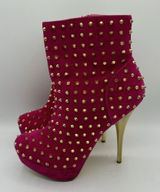 Goldfish Women Sz 9-9.5M Pink Stiletto 5" Hi‎ Heels Shoes Spike Dancer Glam Rock Photo 0