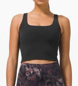 Lululemon Nulu Fold Tight Crop Yoga Tank Black Photo 0