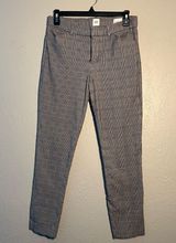 GAP Gray Signature Skinny Ankle Pants Checkered Red and Black SZ 6 High-Rise Photo 0