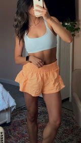 Free People Get Your On Flirt Shorts Coral Photo 0