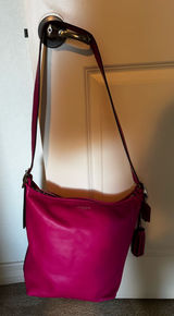 Coach Leather Vintage Shoulder Bag in Fuchsia Photo 0