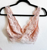 Victoria's Secret Bralette Women's‎ Medium Peach Lace Festival Coachella Photo 0