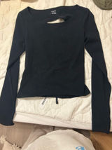 NWT Garage Long Sleeve Open Back Top Photo 0