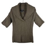 Banana Republic Merino Wool‎ Cable Knit Short Sleeve Sweater Top Small Fisherman Photo 0