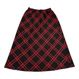 Ecco Eccobay Vintage Taylor Swift Style Red Black Plaid Wool A-Line Midi Skirt‎ Med Photo 0