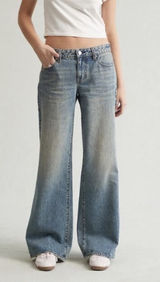 Pacsun Casey Low Rise Baggy Jeans Medium Indigo Tinted Photo 0