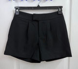 NEW A New Day black Ebony‎ pleated stretch pocket shorts casual high waisted 2 Photo 0