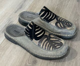 NAOT Leather Mules Clogs Zafra Grey Speckled Beige Women’s Sz 7‎ US 38EU Photo 0