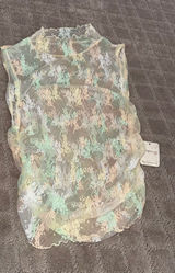 Free People Sheer Top Lace ivory comb Photo 0