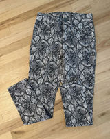 Seven7 Women's Snake Print Skinny Jeans in Black & Gray Photo 0