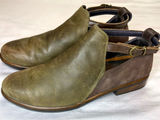 Naot Kamsin 26042 EU 40 Vintage Pine Leather Cutout Ankle Booties Velcro Photo 0