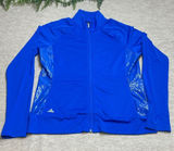 Adidas‎ Golf Rangewear Full Zip Jacket Womens Sz L Blue Mock Neck Activewear New Photo 0