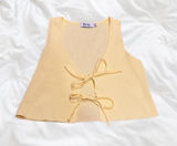 Beginning Boutique Yellow Tie Front Knit Top Size 4 Photo 0