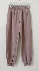 John Galt by Brandy Melville Mauve Pink Fleece Jogger Sweatpants One Size Photo 0