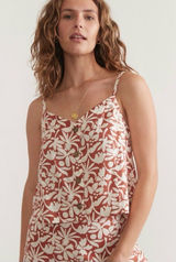 Marine Layer Celeste Hemp Cami Auburn Flora‎ Rust Women’s XL Photo 0