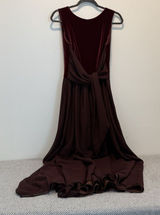 VINTAGE 80's/90's ELIZABETH WAYMAN PURPLE SILK VELVET DRESS Size 8 H Photo 0