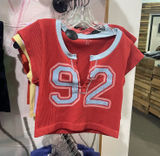 Urban OutfittersRed Ribbed Number Top Photo 0