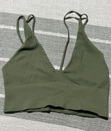 Free People Movement Happiness Runs Strappy Back Brami Olive Green XS/S Photo 0