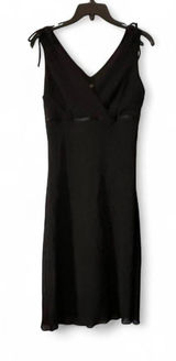 Joyce Leslie Y2K Goth Skater Core Black Midi Dress M Medium Baby Doll V Neck Photo 0