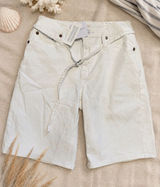 American Eagle Dreamy Drape 11” Jort White High Rise NWT 000 23W Coastal Photo 0