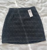 Abercrombie Tweed Skirt Mini Black White Photo 0