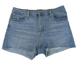 Levis High Rise Shorts Womens 32 Medium Wash Blue Denim Cutoff 72878-0037‎ Photo 0