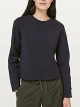 Lululemon On Track Crew Sweatshirt Size 8 Black Pullover Athleisure Sporty Photo 0