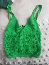 ZARA Green Knit Tank Photo 0