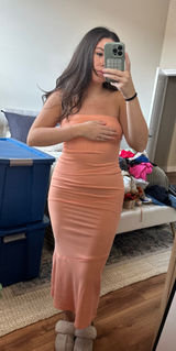 orange maxi bodycon dress Size M Photo 0