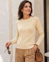 Vince 100% Cashmere Cable Knit Sweater XS Ivory Cream Elbow Patch Made USA Photo 0