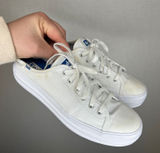 Keds Triple Up White Canvas Platform Sneakers Womens 6.5 Low‎ Top WF67075 Photo 0