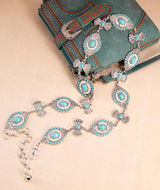NEW Montana West Rustic Coutures Western Concho Metal Belts turquoise/horse hair Photo 0