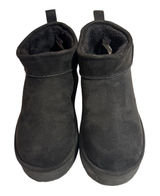 Madden Girl Black Faux Suede Faux-Fur Slip-On Ankle Boots Photo 0